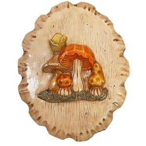 🍄 Vintage Mushroom Wall Hanging/Plaque 🍄